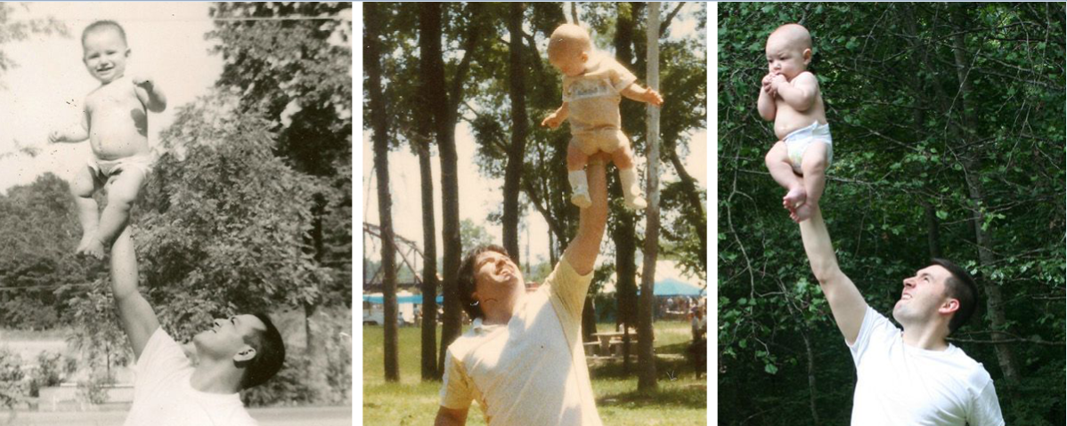 15 фотографий, на которых пользователи Интернета воссоздали снимки своих дедушек и бабушек