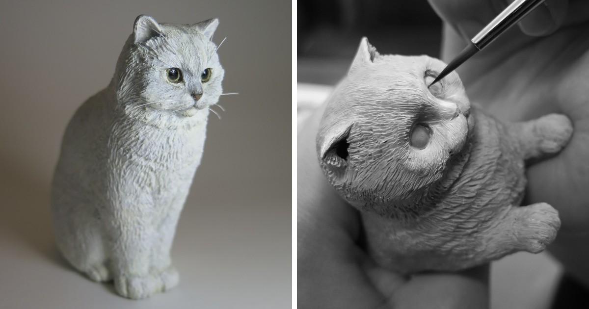 Миниатюрные фигурки кошек, которые символизируют любовь и дружбу животных и их хозяев