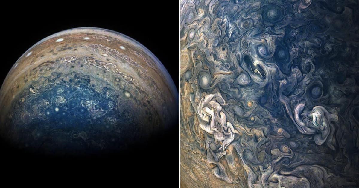 Что делать с тайной 5 планеты. Снимки Юпитера с Юноны. Juno New Origins планеты.