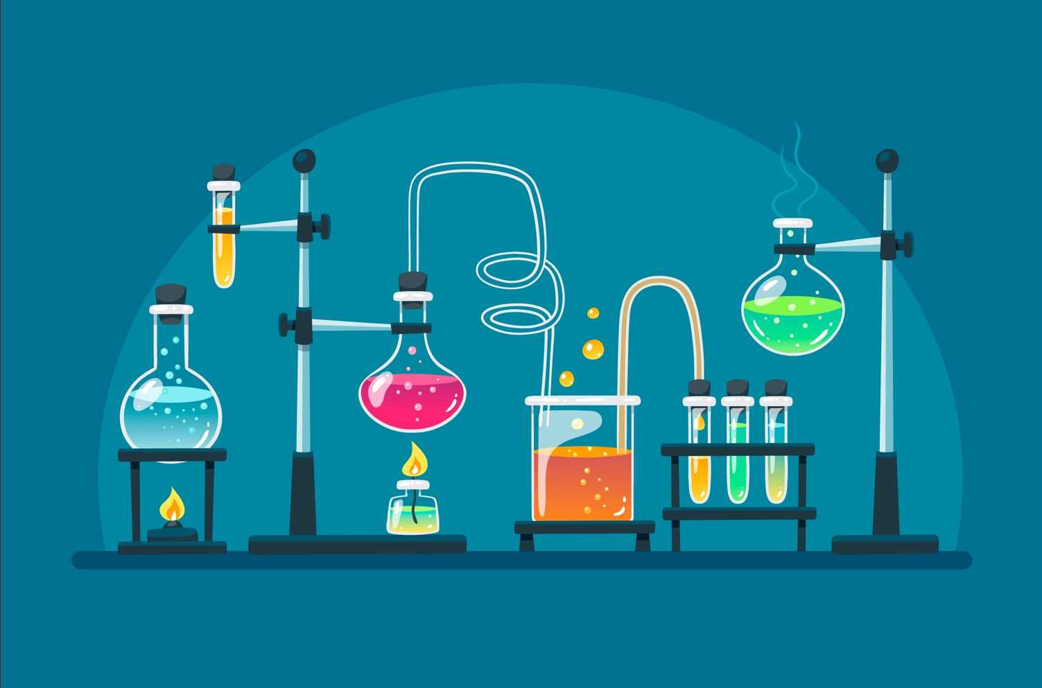 Химическая лаборатория иллюстрация