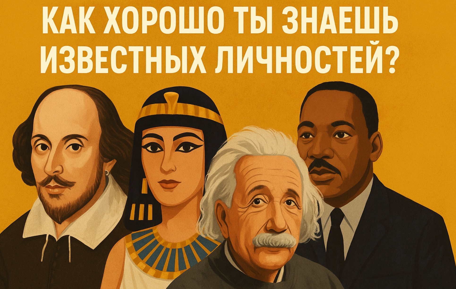 Тест на знание известных личностей: если вы всесторонне развиты, то неприменно должны знать эти личности