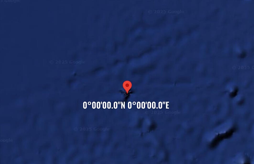 Нулевая точка Земли: загадка координат 0°N 0°E  