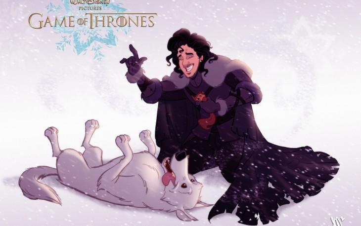 Персонажи "Игры престолов", нарисованные в стиле Disney