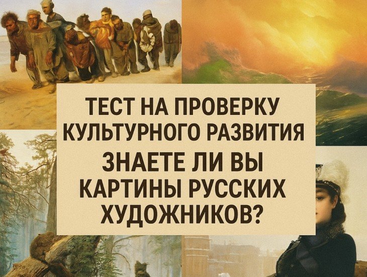 Тест на проверку культурного развития: знаете ли вы картины русских художников?