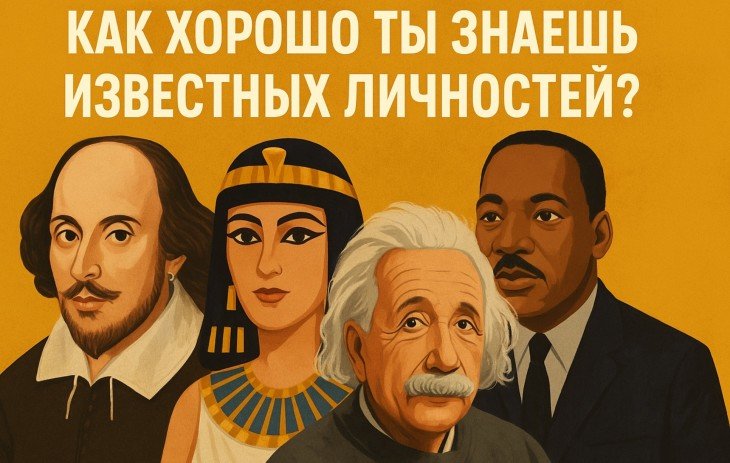 Тест на знание известных личностей: если вы всесторонне развиты, то неприменно должны знать эти личности