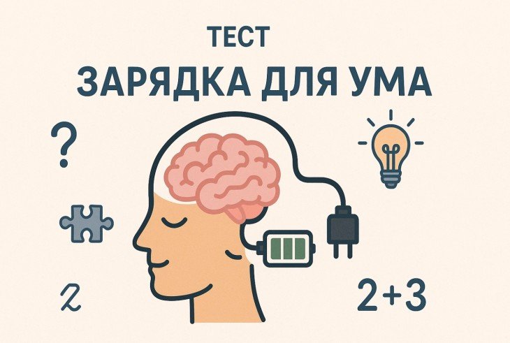 Тест "Зарядка для ума" проверим как дела у вас с логикой и мышлением?